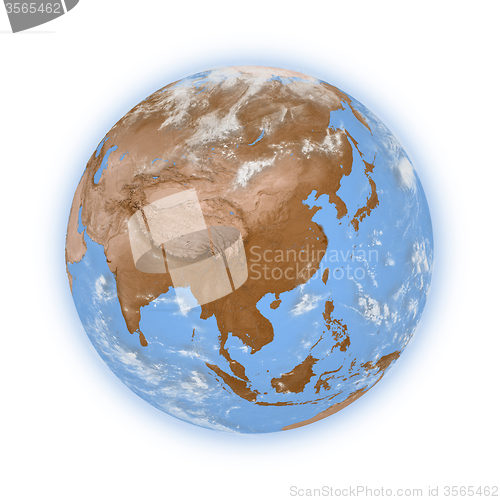 Image of Southeast Asia on planet Earth