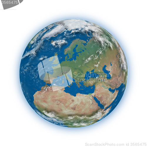 Image of Europe on planet Earth