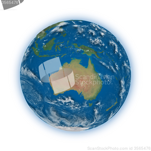 Image of Australia on planet Earth