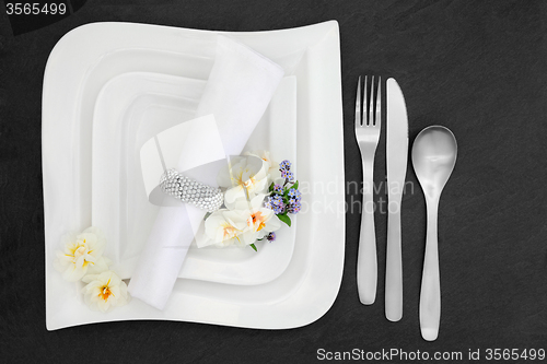 Image of Place Setting with Flowers