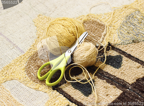 Image of Knitting with yarn 