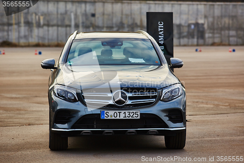 Image of Kiev, Ukraine - OCTOBER 10, 2015: Mercedes Benz star experience. The series of test drives