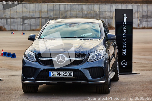 Image of Kiev, Ukraine - OCTOBER 10, 2015: Mercedes Benz star experience. The series of test drives