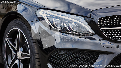 Image of Kiev, Ukraine - OCTOBER 10, 2015: Mercedes Benz star experience. The series of test drives. 