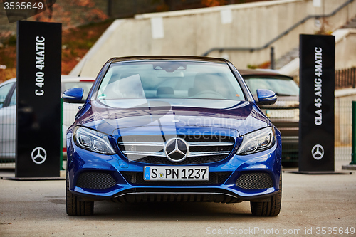 Image of Kiev, Ukraine - OCTOBER 10, 2015: Mercedes Benz star experience. The series of test drives