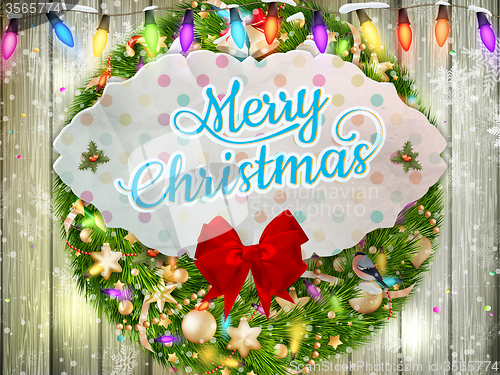 Image of Christmas greeting card. EPS 10