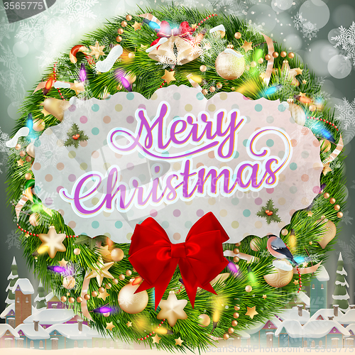 Image of Christmas greeting card. EPS 10