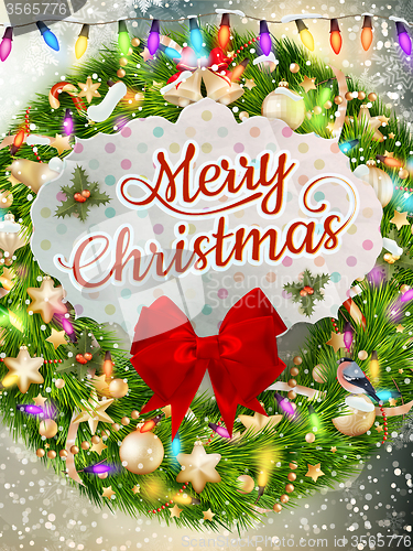 Image of Christmas greeting card. EPS 10