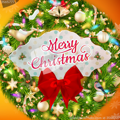 Image of Christmas greeting card. EPS 10