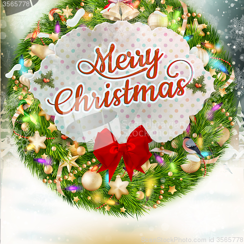 Image of Christmas greeting card. EPS 10