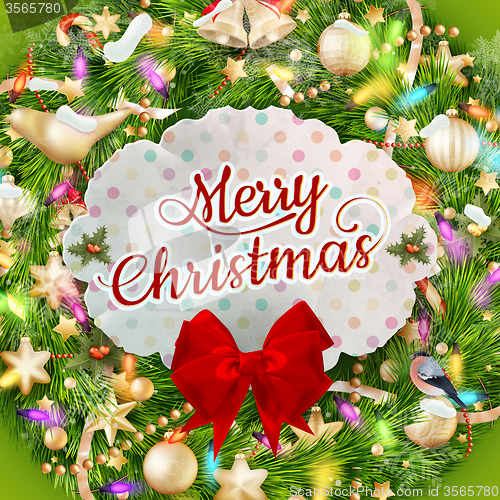 Image of Christmas greeting card. EPS 10