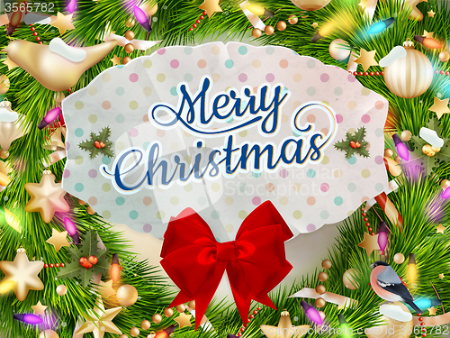 Image of Christmas greeting card. EPS 10