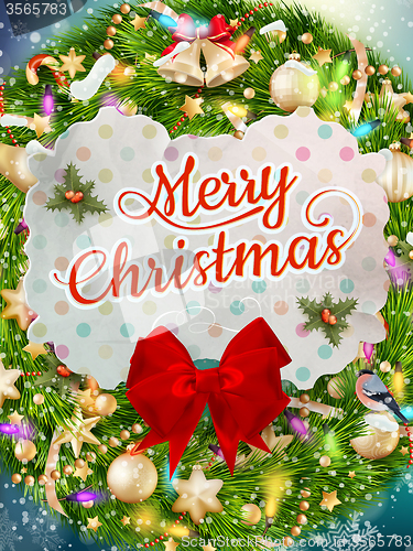 Image of Christmas greeting card. EPS 10