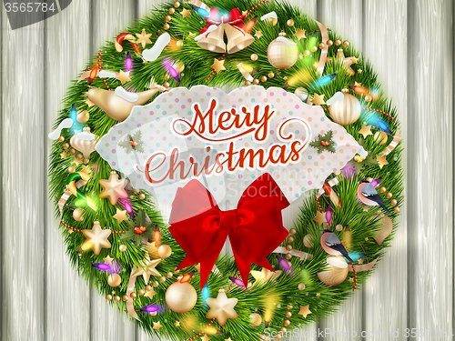 Image of Christmas greeting card. EPS 10