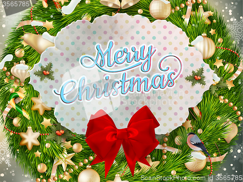 Image of Christmas greeting card. EPS 10