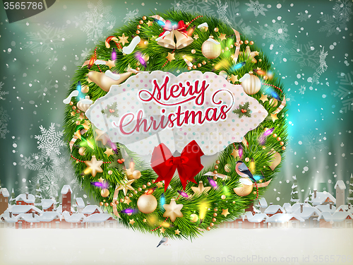 Image of Christmas greeting card. EPS 10
