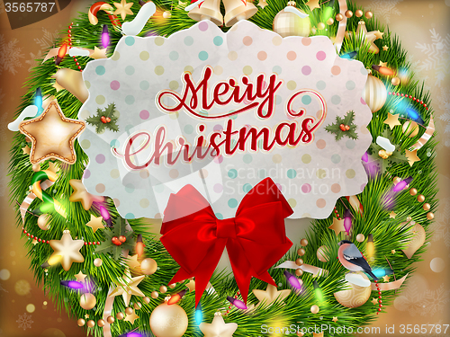 Image of Christmas greeting card. EPS 10