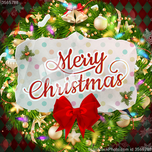 Image of Christmas greeting card. EPS 10