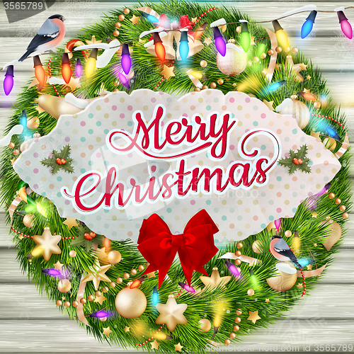 Image of Christmas greeting card. EPS 10