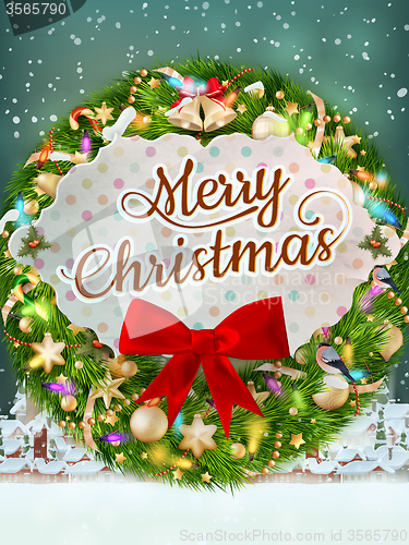 Image of Christmas greeting card. EPS 10