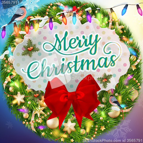 Image of Christmas greeting card. EPS 10