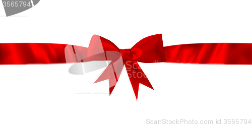 Image of Red ribbon with bow. EPS 10