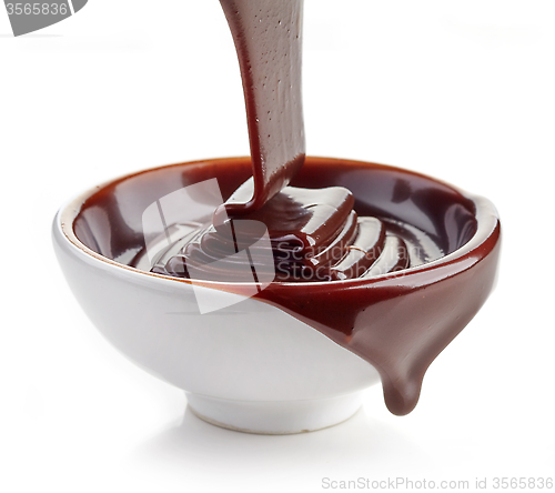 Image of Bowl of chocolate sauce