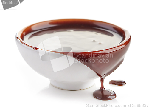 Image of Bowl of chocolate sauce