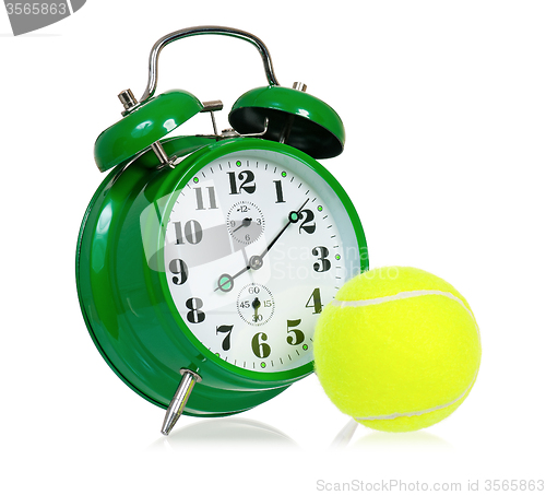 Image of Clock with tennis ball