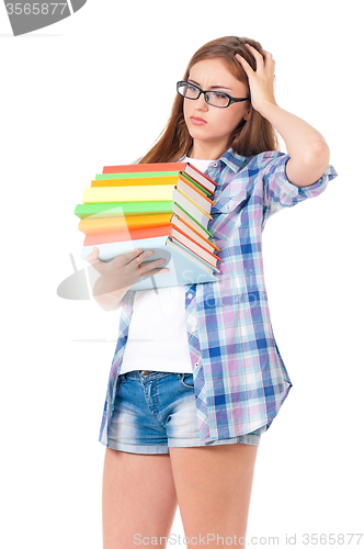 Image of Girl with books