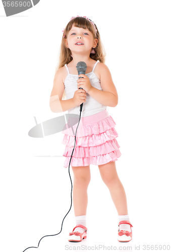 Image of Girl with microphone