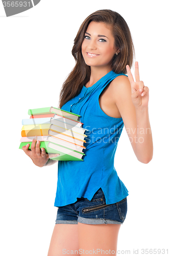 Image of Girl with books