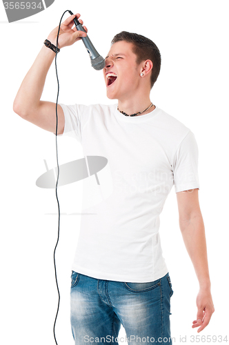 Image of Man with microphone