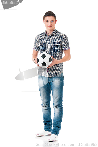 Image of Man with soccer ball