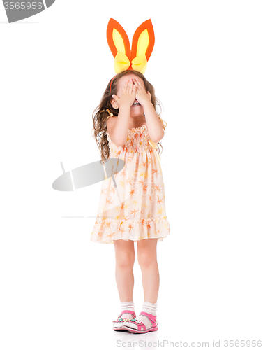 Image of Girl with bunny ears