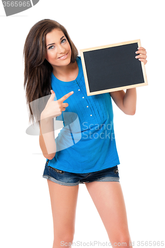 Image of Girl with blackboard