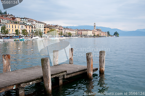 Image of View of the town of salo from the jetty of the port