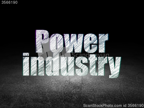 Image of Industry concept: Power Industry in grunge dark room