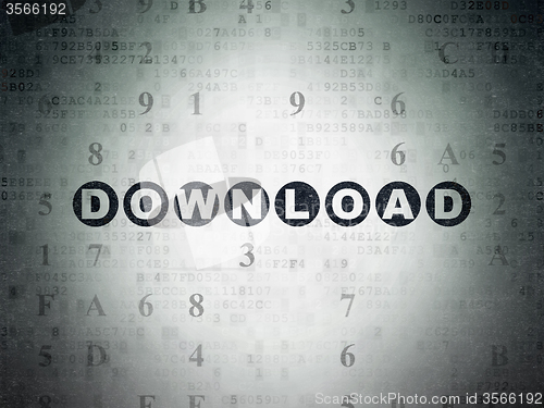 Image of Web design concept: Download on Digital Paper background