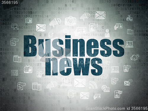 Image of News concept: Business News on Digital Paper background