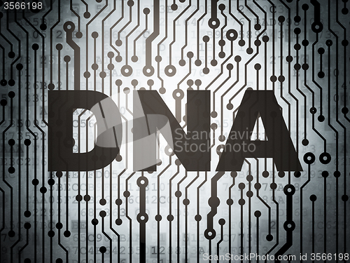 Image of Healthcare concept: circuit board with DNA
