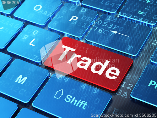 Image of Business concept: Trade on computer keyboard background