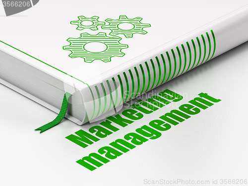 Image of Marketing concept: book Gears, Marketing Management on white background