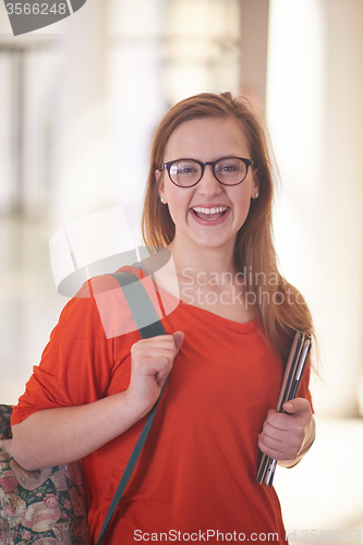 Image of student girl with tablet computer
