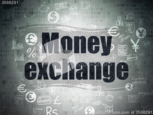 Image of Currency concept: Money Exchange on Digital Paper background