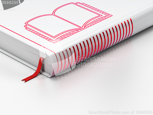 Image of Learning concept: closed book, Book on white background