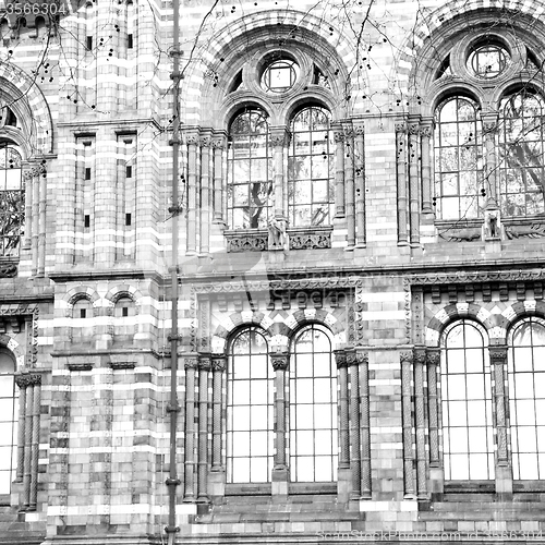 Image of old construction in london englan europe brick  wall and window 