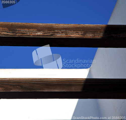 Image of piece of brown    roof in the sky  lanzarote spain