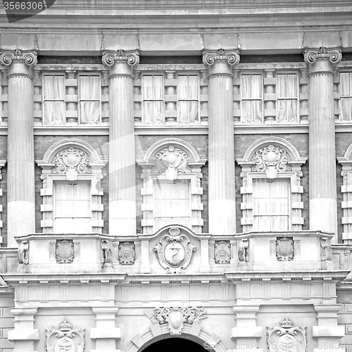 Image of old construction in england europe london wall antique and light