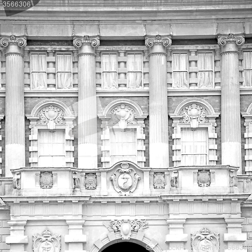 Image of old construction in england europe london wall antique and light